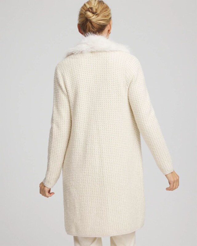 Fur Trim Cardigan - image 3